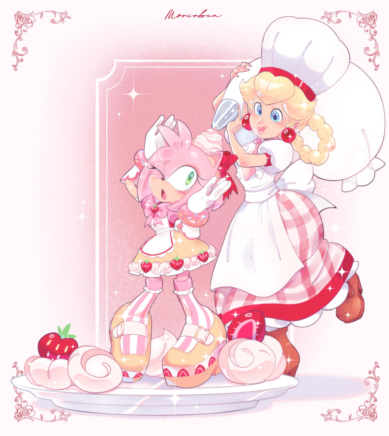 "Piece of Cake" Amy &amp; Peach | Fanart